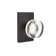 Privacy Modern Disc Crystal Knob with Modern Rectangular Rose