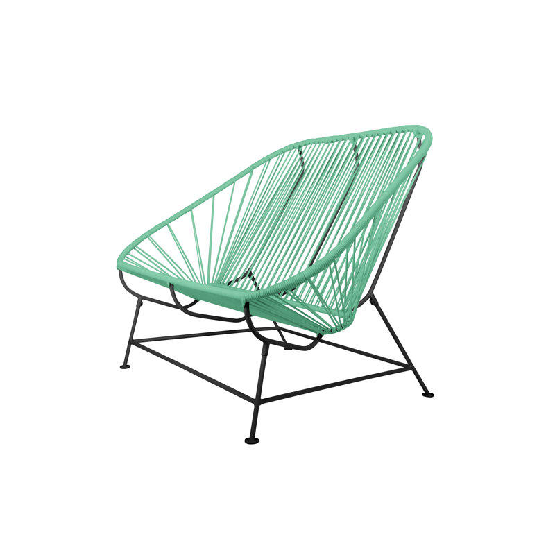 InLove Indoor/Outdoor Handmade Loveseat, Mint/Black