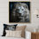 Décoration murale gris lion luminescent