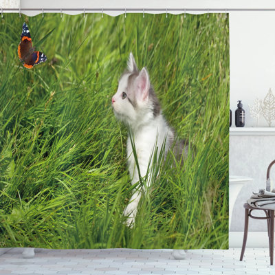 Shower Curtain with Hooks Included