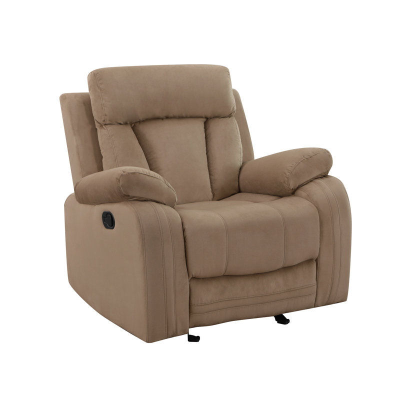 Fauteuil inclinable en tissu de microfibre transitionnel, Beige