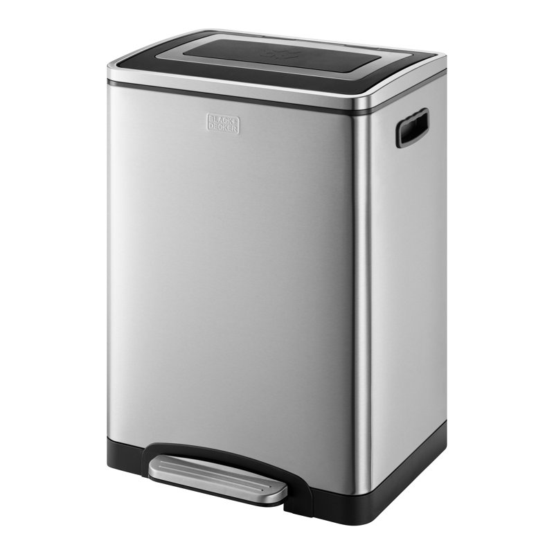 Black and Decker Stainless Steel Step On Recycling Bin