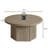 Cesiro Modern Round Coffee Table With Fluted Base-1849754012