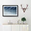Rising of the Wave in Blue - Picture Frame Painting Print on MDF-55598204-55598206