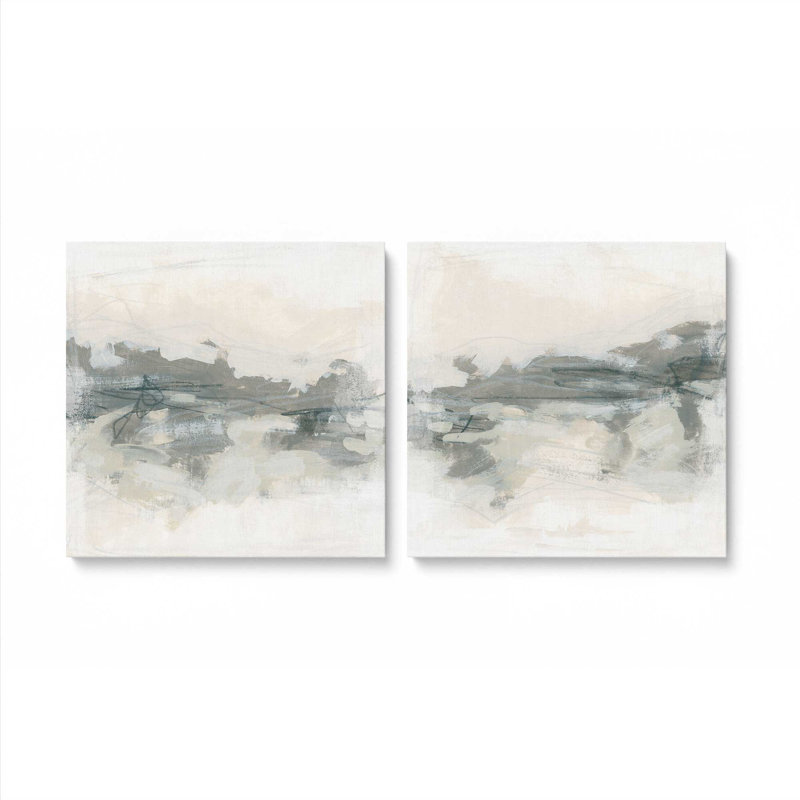 Ensemble de 2 lignes douces de mémoire, Toile tendue, H 12 po x l 24 po