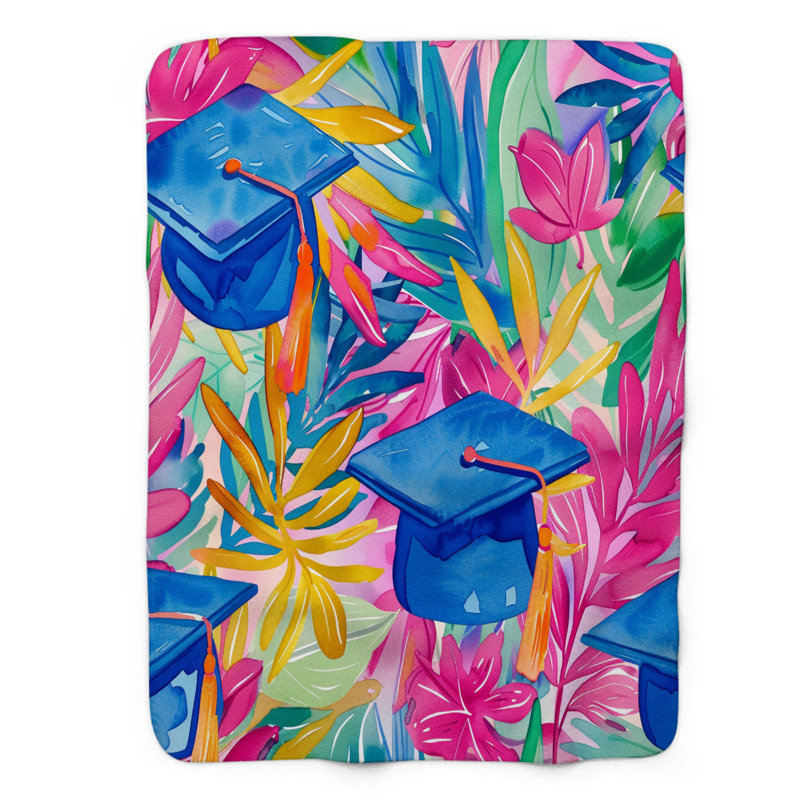 Motif de balise maritime - 1 pièce Sherpa Premium, L 60 po x L 80 po, Classy Graduation Art