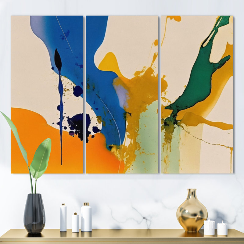 «Mousse espagnole», impression sur toile 3 pièces, H 32 po x l 48 po x P 1 po, Toile tendue