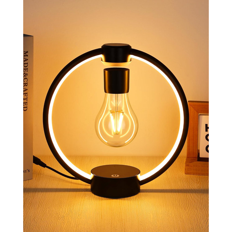 Rotating Levitating LED Lamp With 3 Light Modes & Touch Control For Living Spaces