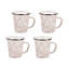 Set of 4 Solid Red Latte Mugs-1942597993