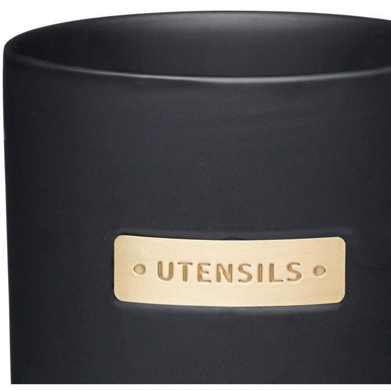 MasterClass Stoneware and Brass Effect Kitchen Utensil Holder