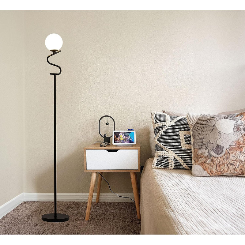 Ernell 64'' LED Novelty Floor Lamp, Black