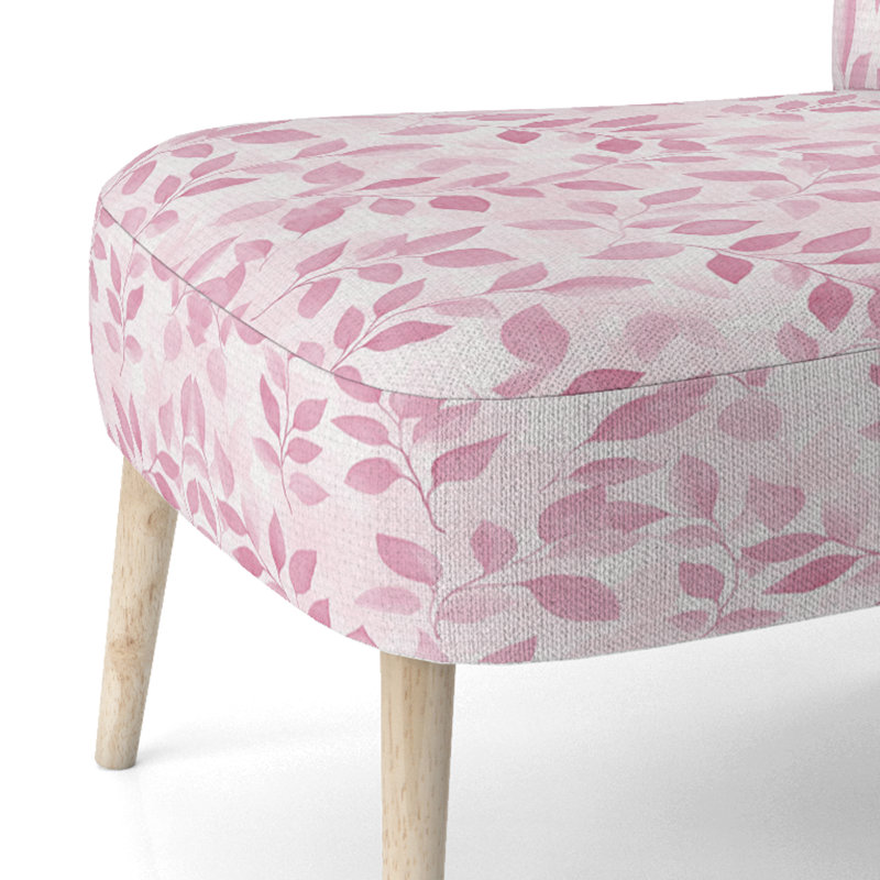Chaise rembourrée Floral, Chaise d'appoint sans accoudoirs