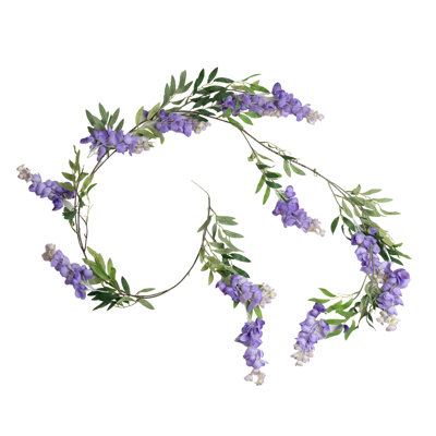 190cm Faux Wisteria Garland Lilac Pack