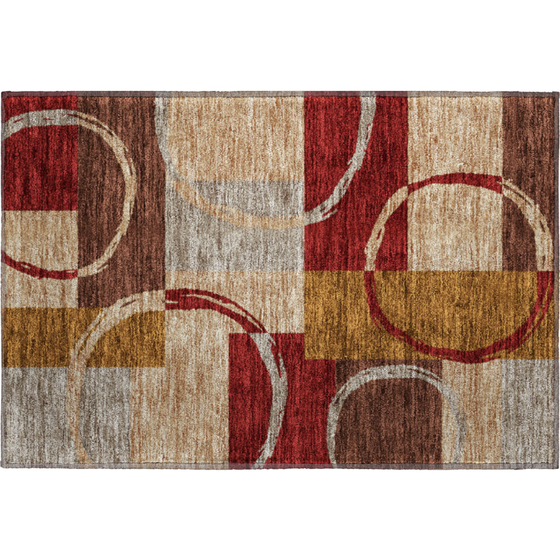 Premium Machine Washable Prisco Wheat Rug, Rectangle 1'8" x 2'6"