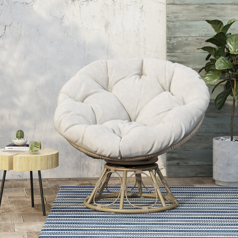 Mcchesney Swivel Patio Chair with Cushion