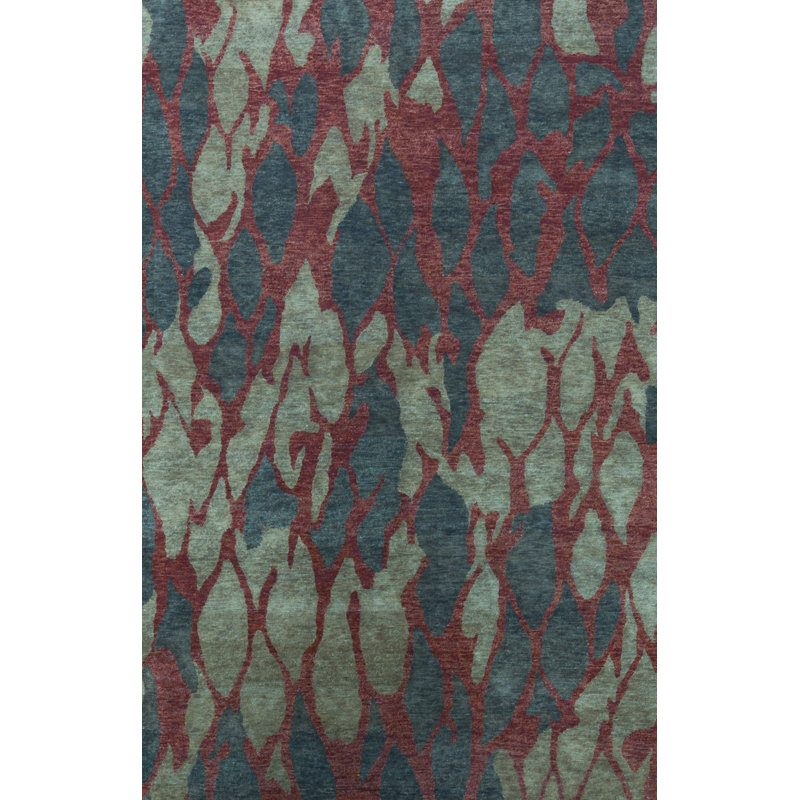 Abstract Area Rug in Red/Brown