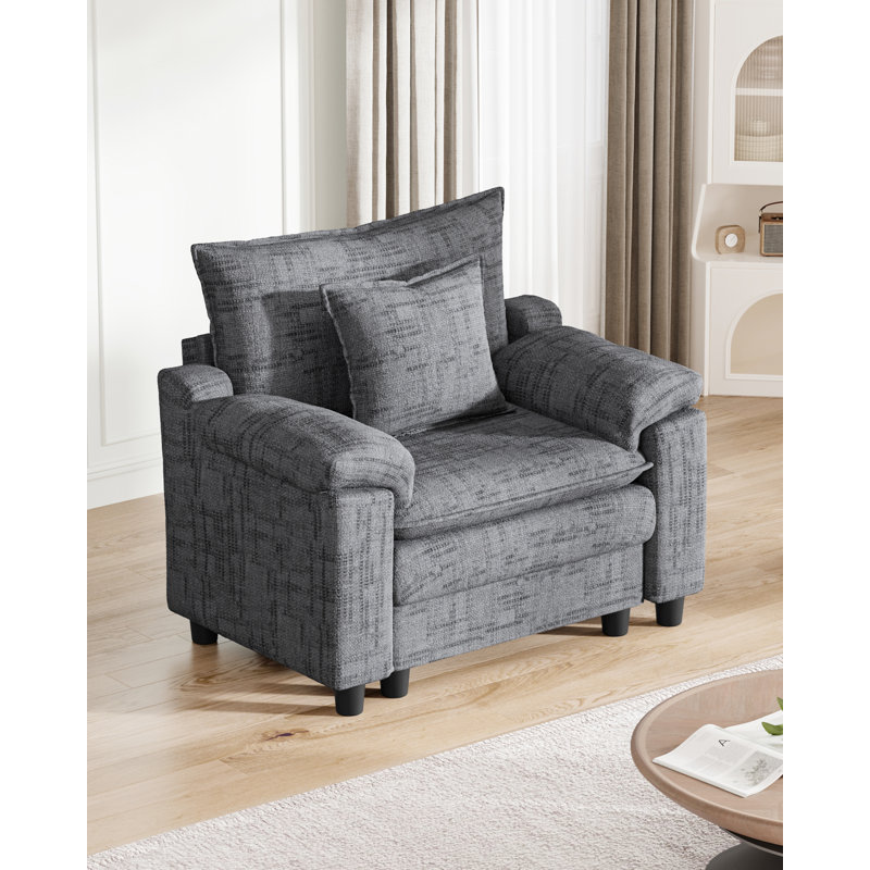 Chenille Sofa, 87 cm H x 97 cm W x 80 cm D