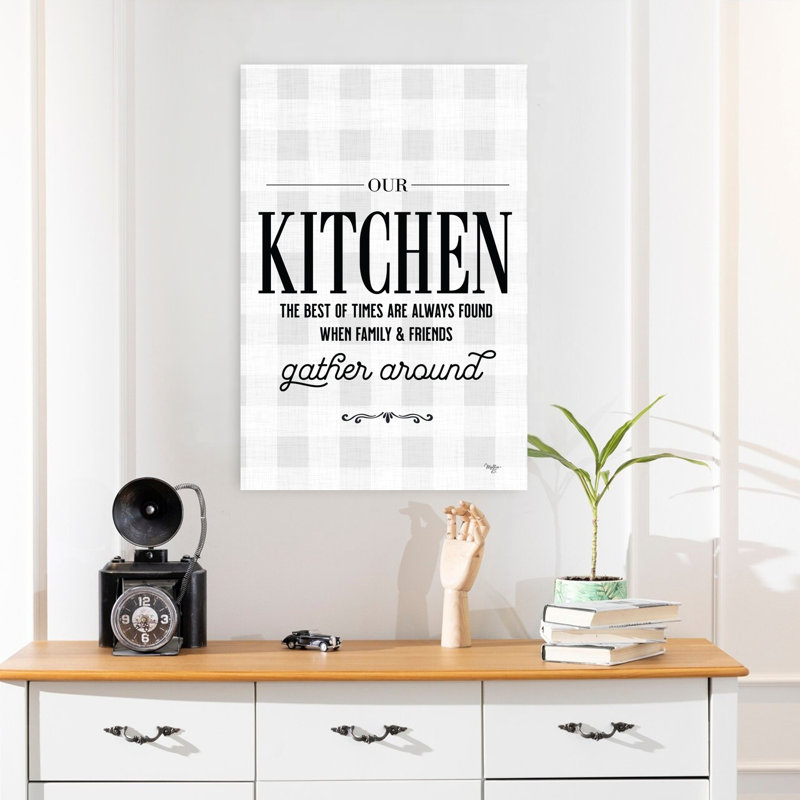 «Our Kitchen Gather Around», art contemporain abstrait, H 24 po x l 16 po