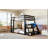 Full Bunk Bed With APP-Controlled LED Lights (7 Colors), USB Ports, Storage Shelves And 2 Drawers-486937528