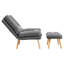 Grey Sofa with cushion footstool
