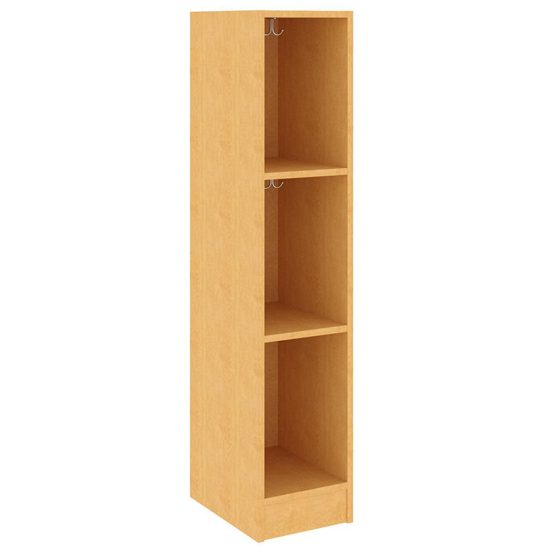 Armoire de salle de classe simple et large à trois compartiments, H 72 po x l 12,5 po x P 17 po, Érable