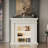 Beige Solid Wood Electric Fireplace-1148487283