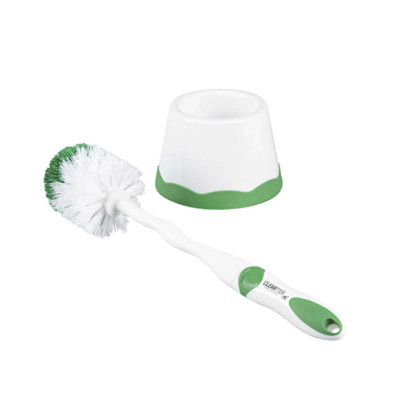 Ensemble de 1 brosse de toilette en plastique 15,7 x 4,9 x 4,9 po avec porte-brosse pour salle de bain