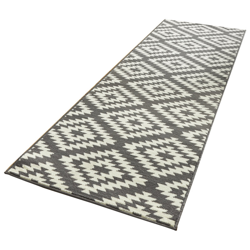 Plant Nordic Grey Rug, Runner 80 x 400cm