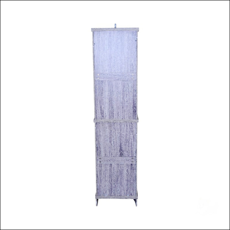 Armoire étroite, Gris / Blanc