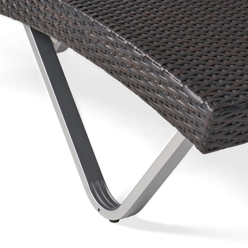 Chaise longue inclinable 77,25 po Leyt, Brun