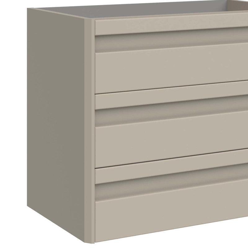 Meuble-lavabo simple 3 tiroirs DAX Venice, Vison mat