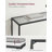 Huxley 39.4'' Glass Top Console Table-358635183-356754113