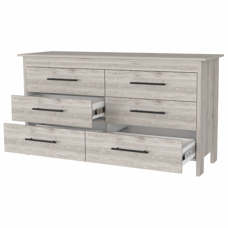 Commode double 32 po Uryah, Gris clair