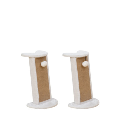 17" Minimalist Scratching Post with Toy