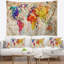 Tapisserie aquarelle "carte du monde rétro-28501345