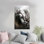 Reproduction d'art sur toile imprimée: décor de cheval de ferme rustique, toile blanche encadrée 1P