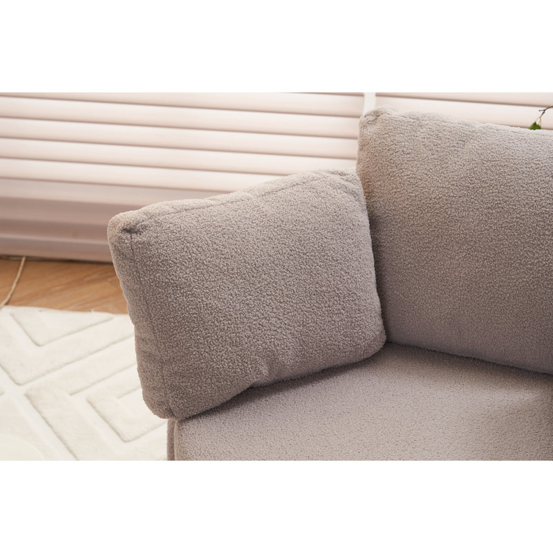 Chaise pivotante à 360 ° en tissu avec option de rangement ergonomique et coussin rembourré, Gris clair