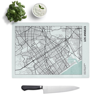 Map Los Angeles USA Chopping Board