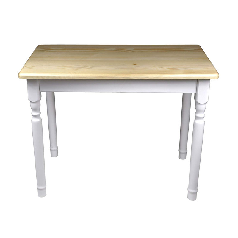 Haruhi Pine Unfinished Solid Wood Dining Table, Untreated Light Brown