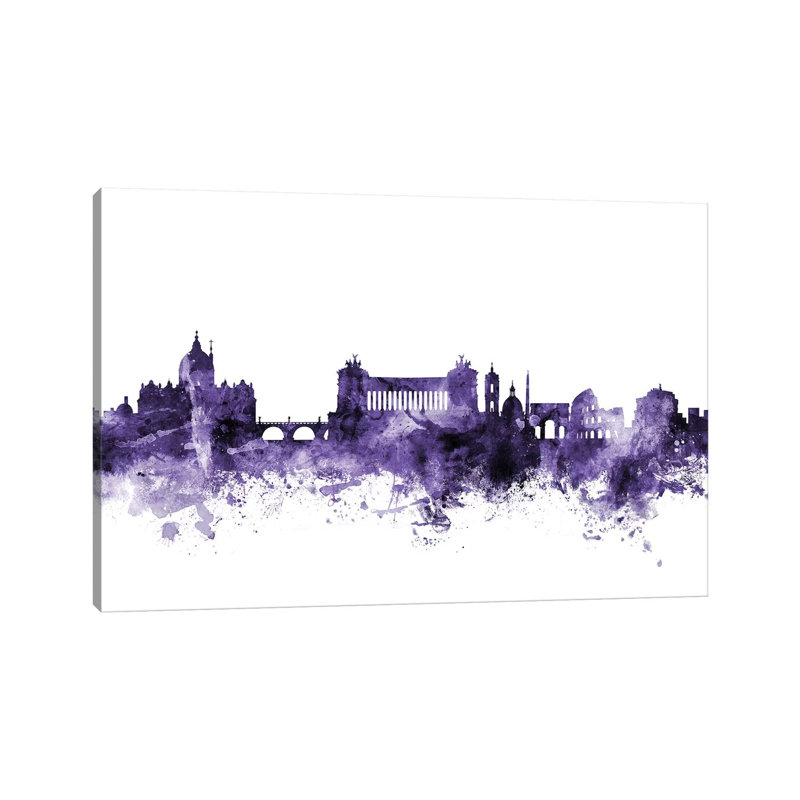 Rome, Italy Skyline by Michael Tompsett - 1 Piece Wrapped Canvas Wall Art, 101.6 cm H x 66.04 cm W x 1.91 cm D
