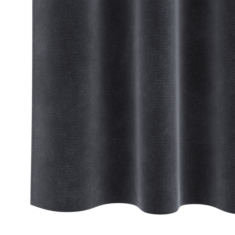 Curtains Polyester 140Cm Sound-Absorbing, Charcoal, 140cm Width x 140cm Drop