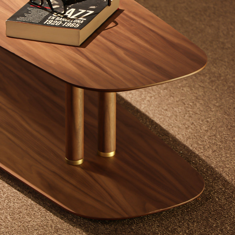 Axis Solid Wood Coffee Table, Walnut