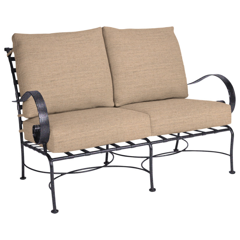 Classico Outdoor 2 - Seat Loveseat, Graphite, Flagship Stone Sunbrella®