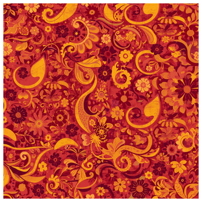 Édredon Vibrant Floral Swirls, Grand lit