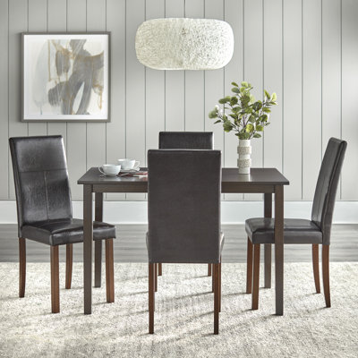 Bettega 5 - Piece Rubberwood Dining Set
