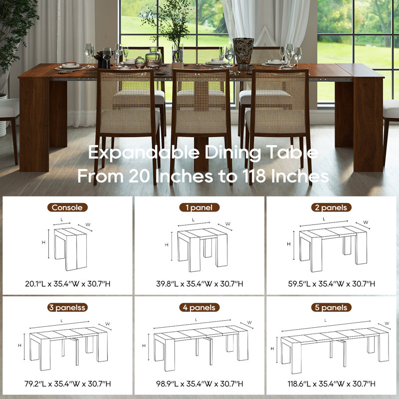 119 " Extendable Dining Table