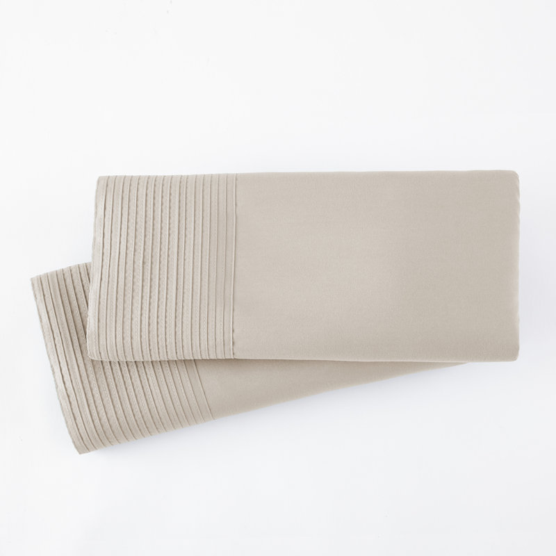Deux taies d'oreiller à ourlet plissé en microfibre Eldon par Southshore Fine Linens, Grand, Os
