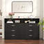 Commode 6 tiroirs, commode tour de rangement moderne et commode 2 casiers ouverts, grand rangement pour la chambre à coucher-492175828