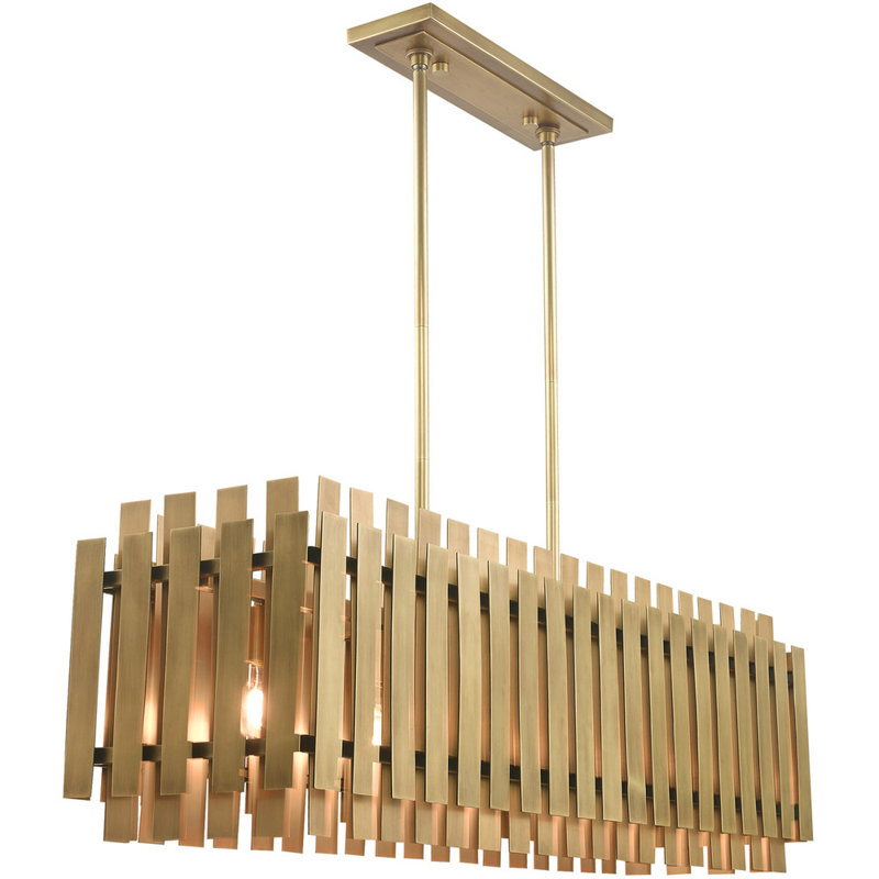 Lustre rectangulaire à 5 lumières
