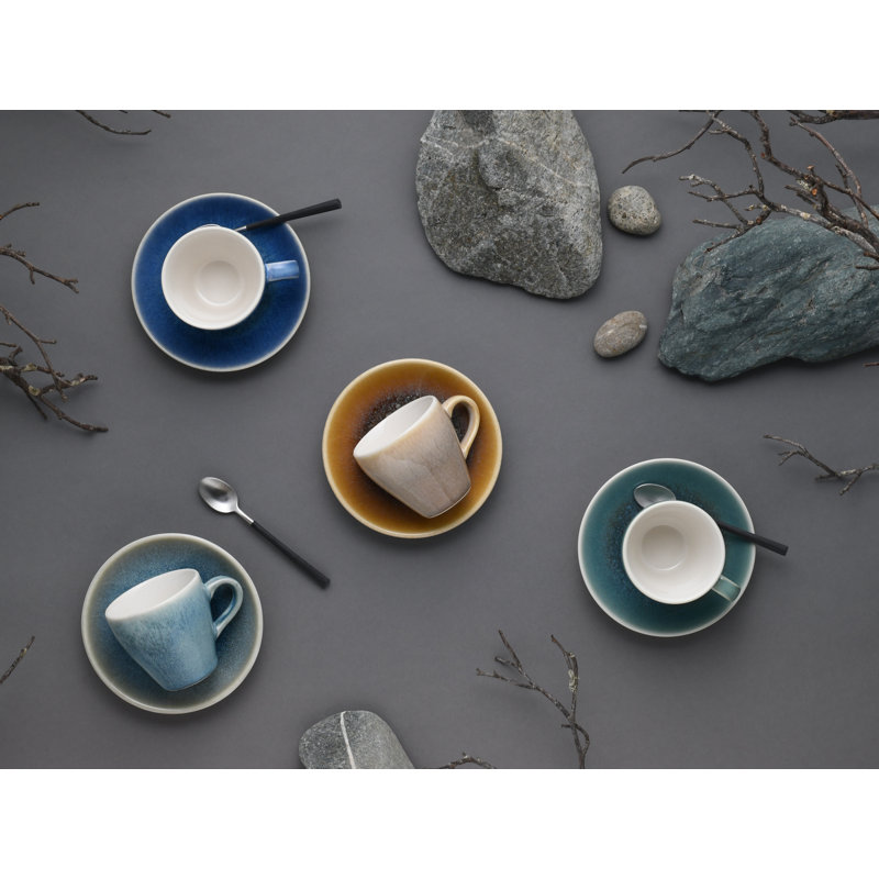 Stoneware Espresso Cup and Saucer
